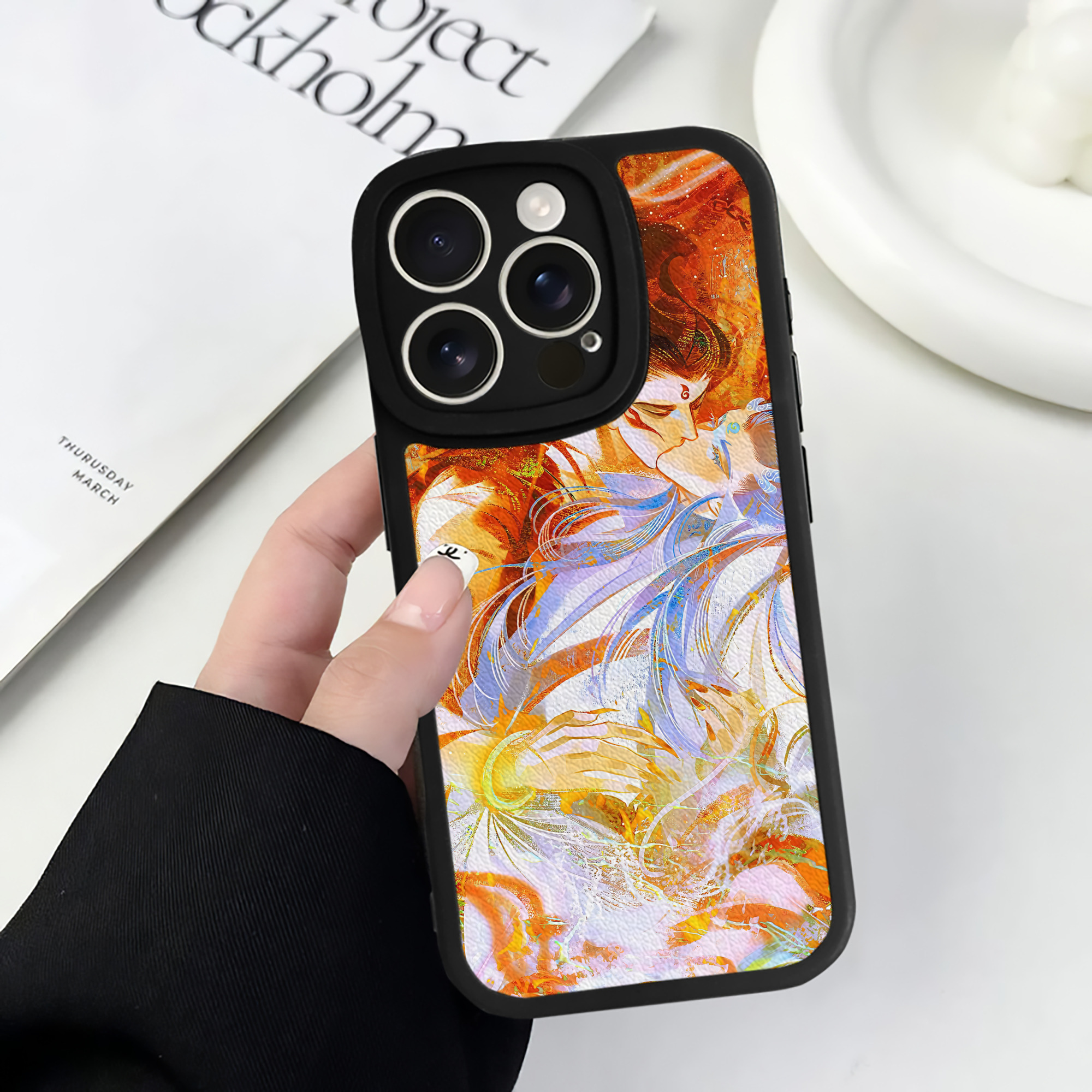 （画像用） Ne Zha 2 ナタ 魔童の大暴れ 【iPhone 16シリーズ対応】シリコンスマホケース（レザー調） 材質：シリコン